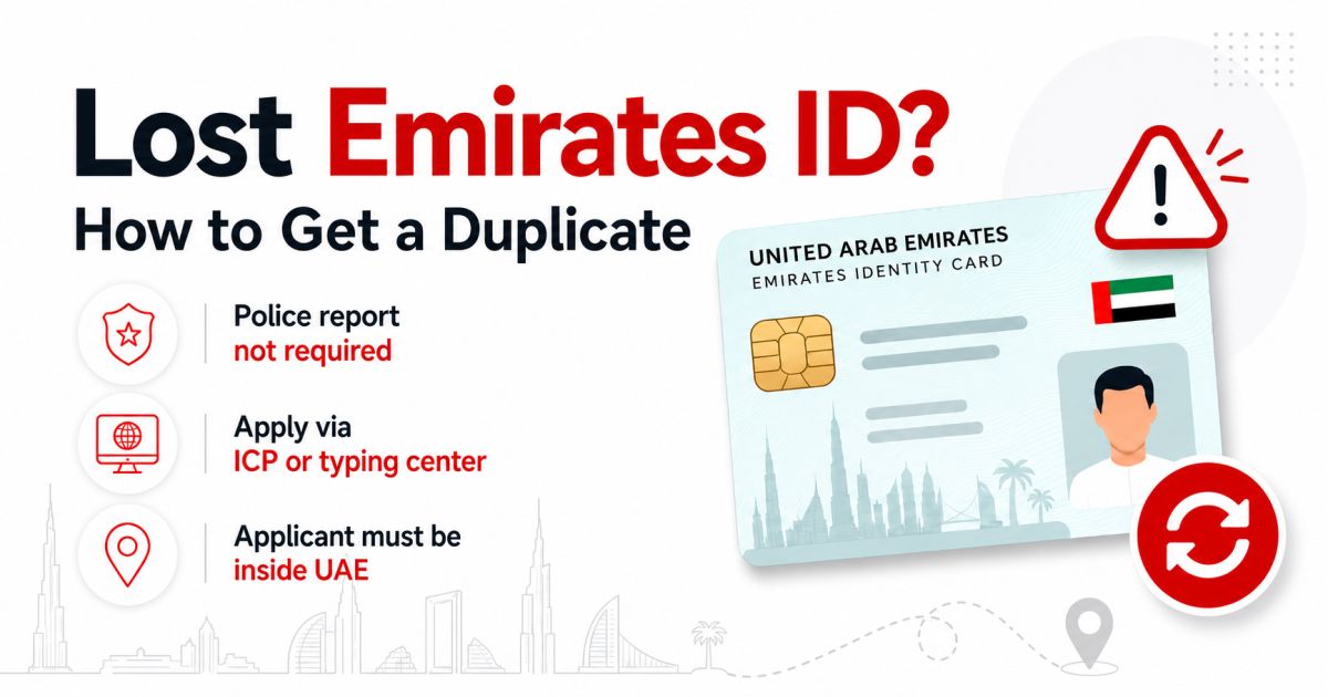 Lost Emirates ID in the UAE — how to apply for a duplicate (replacement) through ICP
