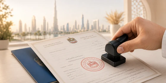 Phase 3: MOFA attestation — official document stamped and sealed