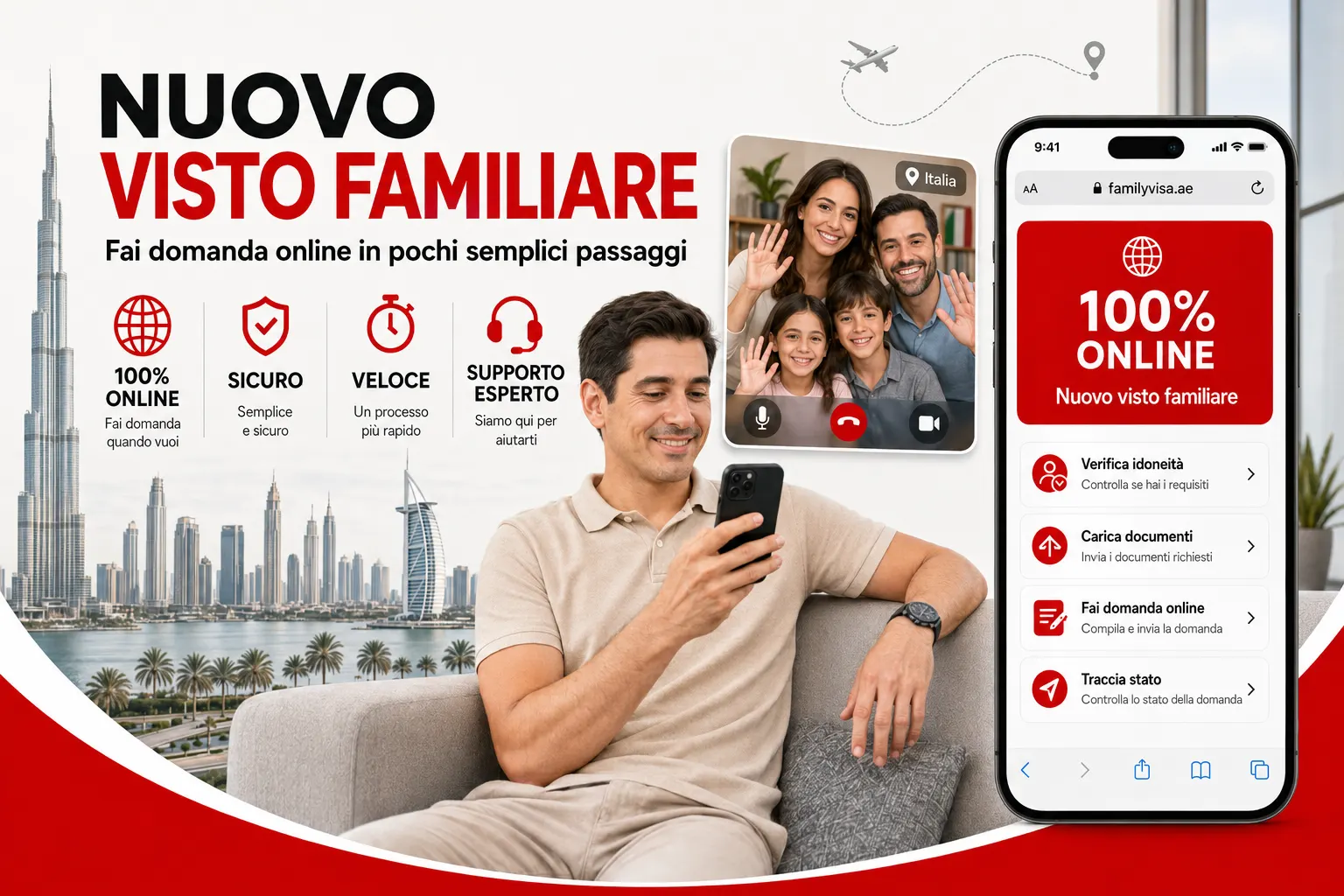 Panoramica del percorso del visto